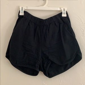 madewell black cotton shorts